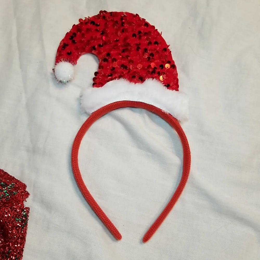 HOLIDAY GLAM BLING FASCINATOR AND BOWS LOT OF 4
